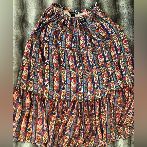 Anthropologie Tanvi Kedia Aparna Sequins Maxi Skirt Small Pleated Silk - Picture 5 of 8